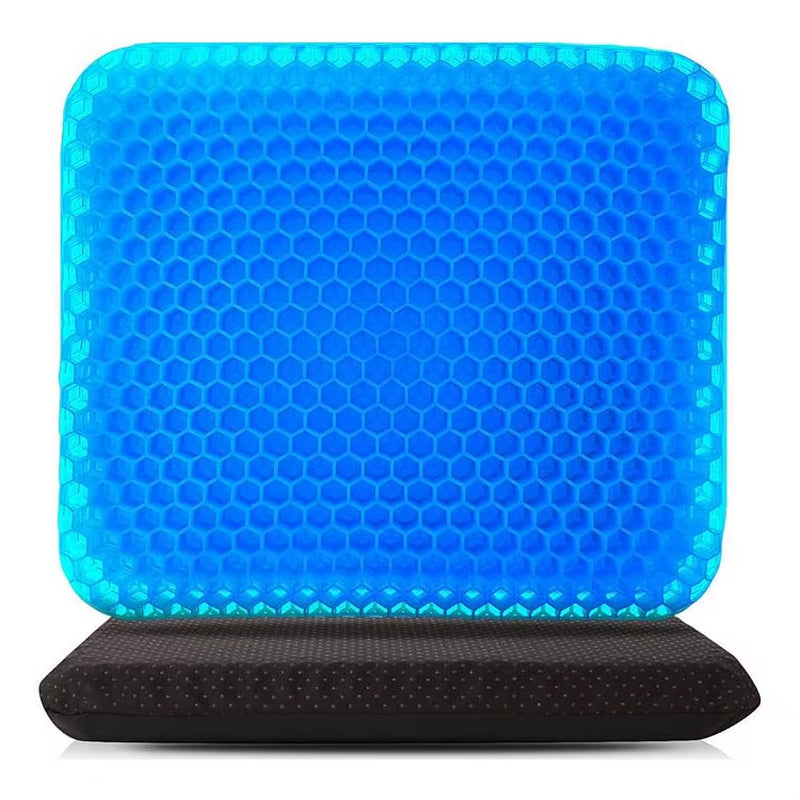 Long Sitting Grid Gel Seat Cushion with Nonslip Cover Washable TPE; Essential Lumbar Pillows & Seat Cushions